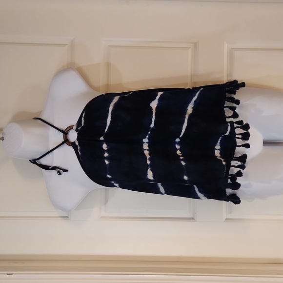 Tie-Dyed Halter Top Wit Tassels - Picture 1 of 6